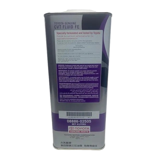 Toyota Genuine CVT Transmission Fluid FE 4 Liters