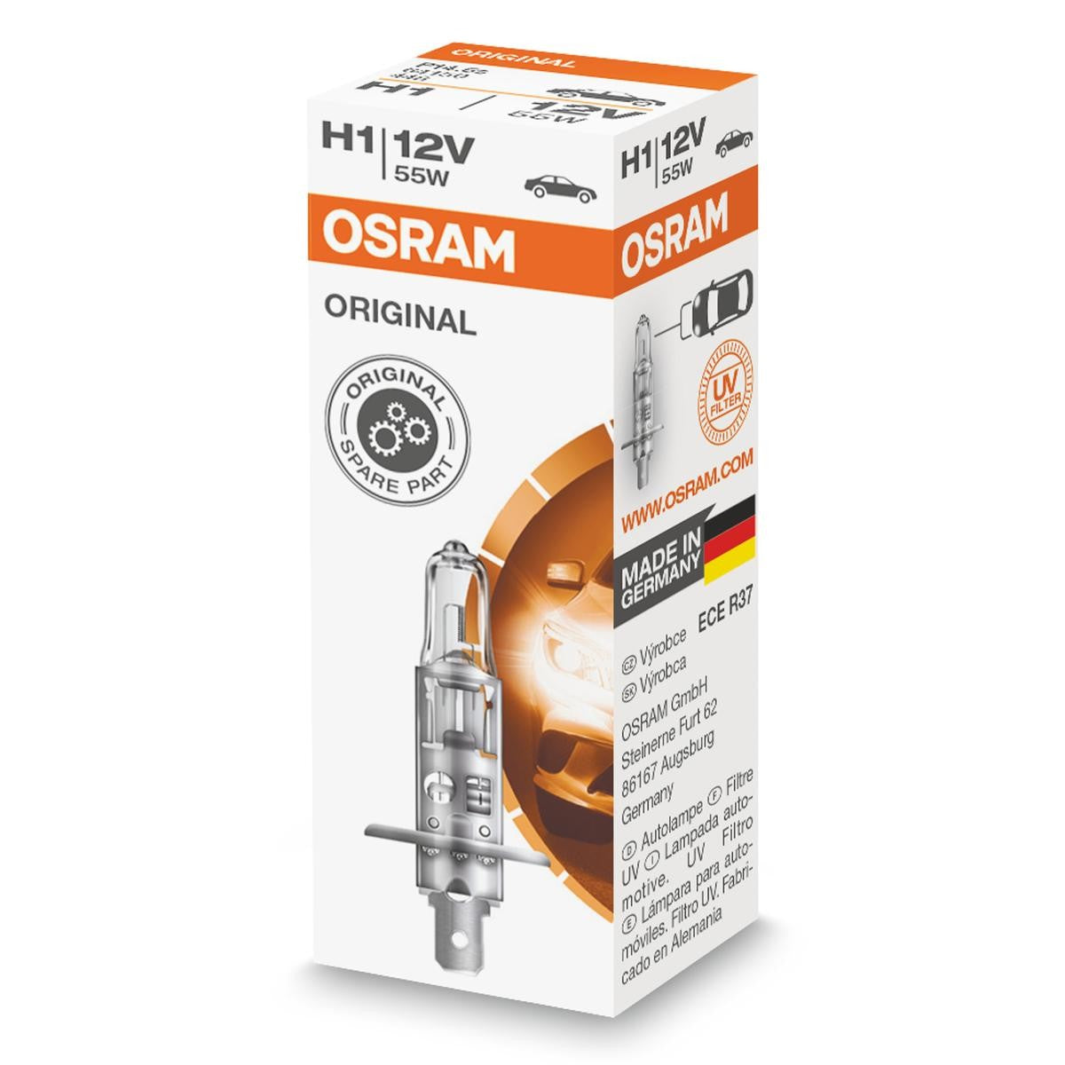 OSRAM ORIGINAL H1 12V 55W 64150 لمبة ضوء عالٍ